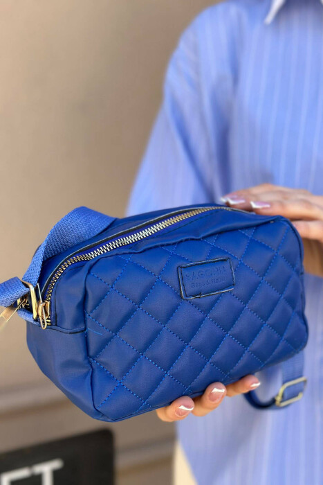 ONE COLOR ZIPPER SMALL WOMAN BAG BLUE/BLU - 2