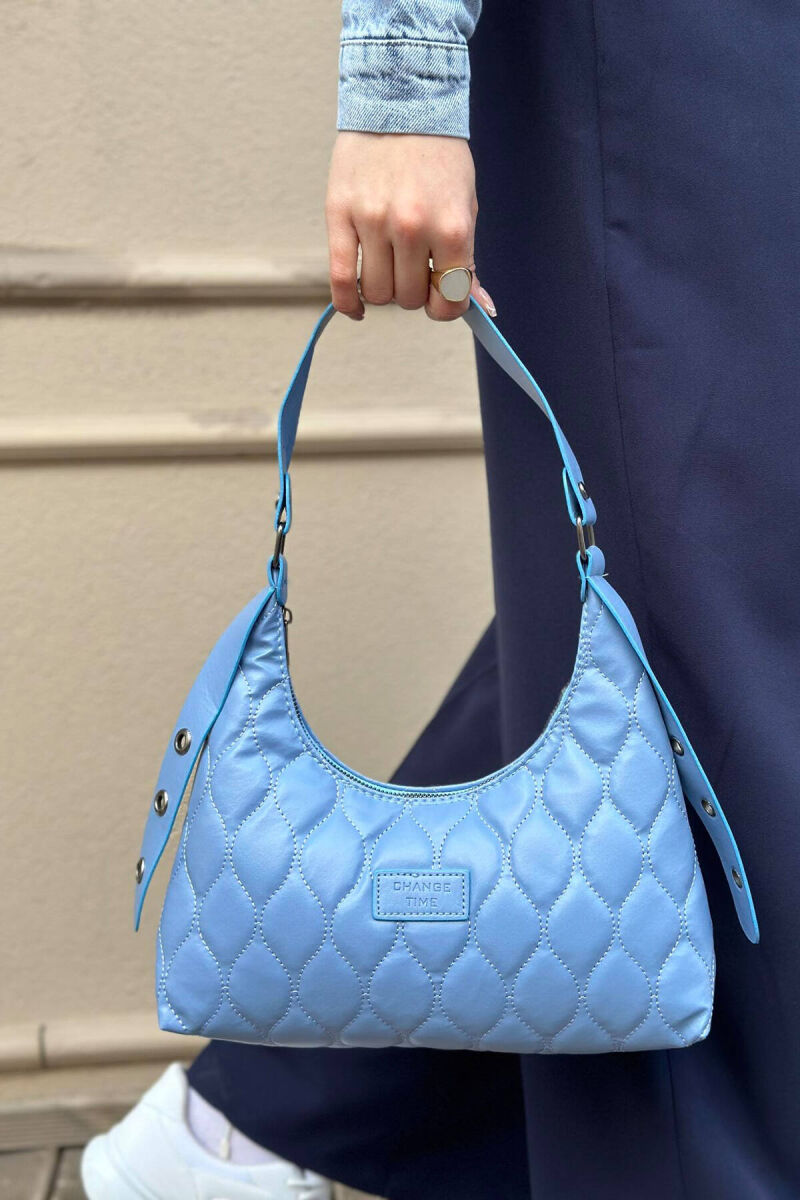 ONE COLOR ZIPPER WOMAN BAG BABY BLUE/BLU BY - 2