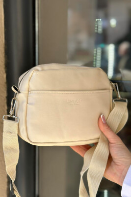 ONE COLOR ZIPPER WOMAN BAG BEIGE/BEZHE 