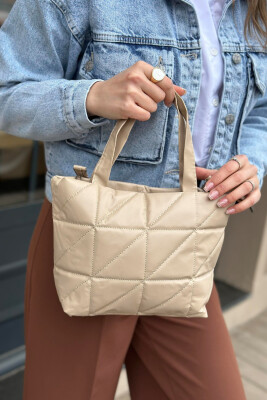 ONE COLOR ZIPPER WOMAN BAG BEIGE/BEZHE 