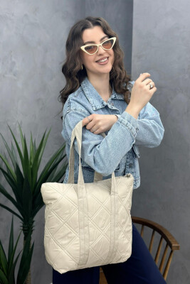 ONE COLOR ZIPPER WOMAN BAG BEIGE/BEZHE 