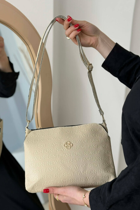 ONE COLOR ZIPPER WOMAN BAG BEIGE/BEZHE - 2