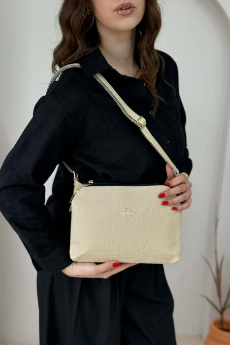 ONE COLOR ZIPPER WOMAN BAG BEIGE/BEZHE - 4