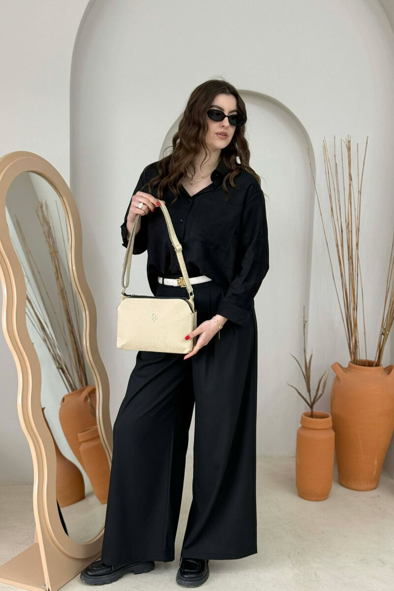 ONE COLOR ZIPPER WOMAN BAG BEIGE/BEZHE - 5