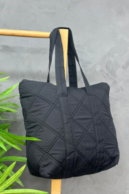 ONE COLOR ZIPPER WOMAN BAG BLACK/ E ZEZE 