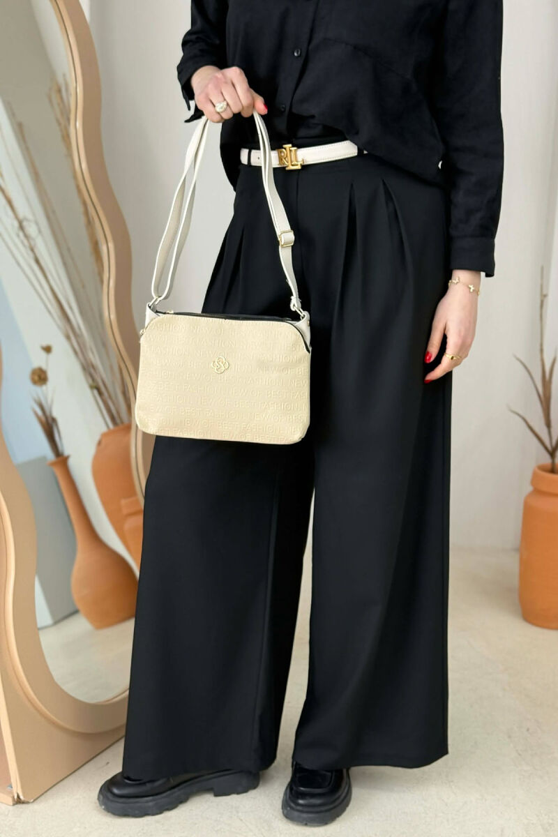 ONE COLOR ZIPPER WOMAN BAG CREAM/KREM - 7