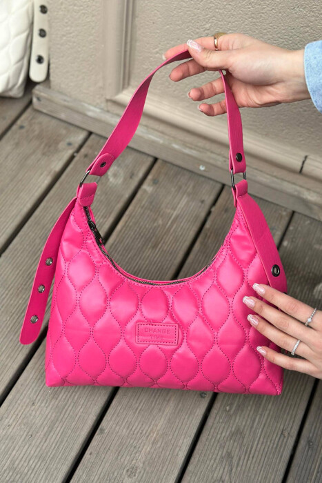 ONE COLOR ZIPPER WOMAN BAG FUCHSIA/CIKLAMI - 3