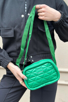 ONE COLOR ZIPPER WOMAN BAG GREEN/JESHILE 