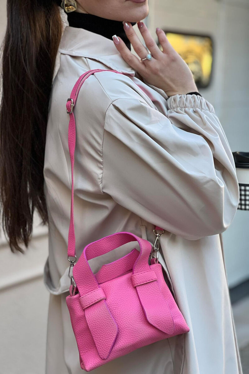 ONE COLOR ZIPPER WOMAN BAG PINK/ROZE - 3