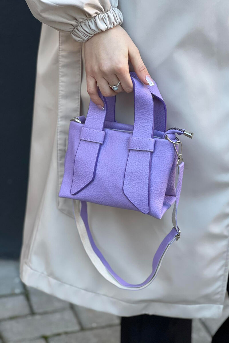 ONE COLOR ZIPPER WOMAN BAG PURPLE/LEJLA - 1