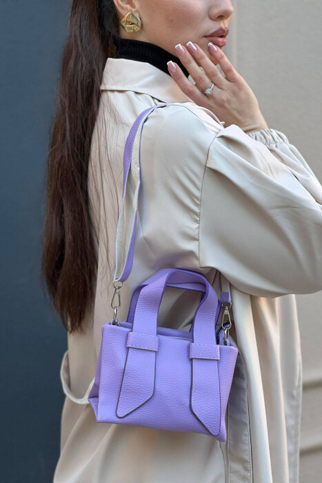 ONE COLOR ZIPPER WOMAN BAG PURPLE/LEJLA - 3