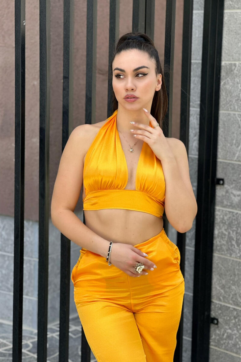 ONE COLORS CROP+TREOSERS WOMAN SET YELLOW/E VERDHE - 4