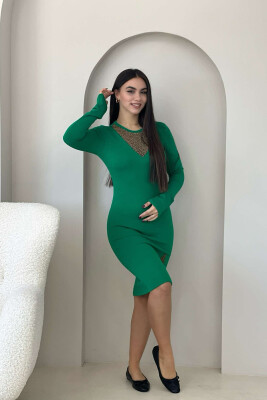 ONE COLORS SIMPLE DRESS GREEN/JESHILE 