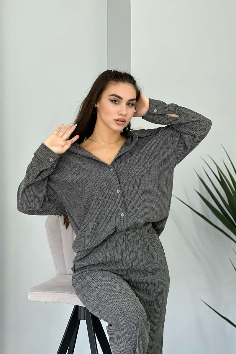 ONE COLORS TWO PIECE WOMAN SET GREY/GRI - 4