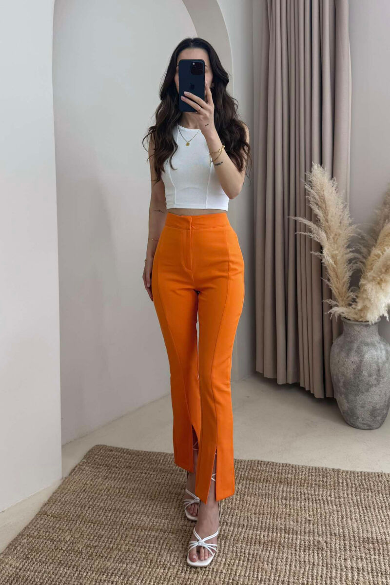 ONE COLOUR WOMAN PANTS DARK ORANGE/POE - 1