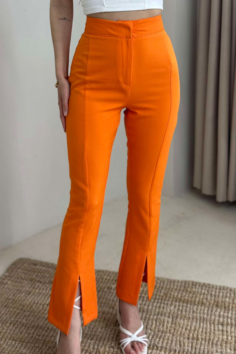 ONE COLOUR WOMAN PANTS DARK ORANGE/POE - 3