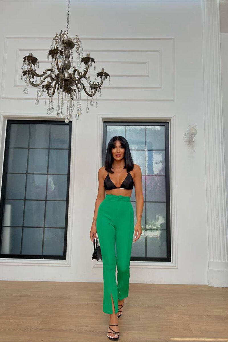 ONE COLOUR WOMAN PANTS GREEN/JESHILE - 2