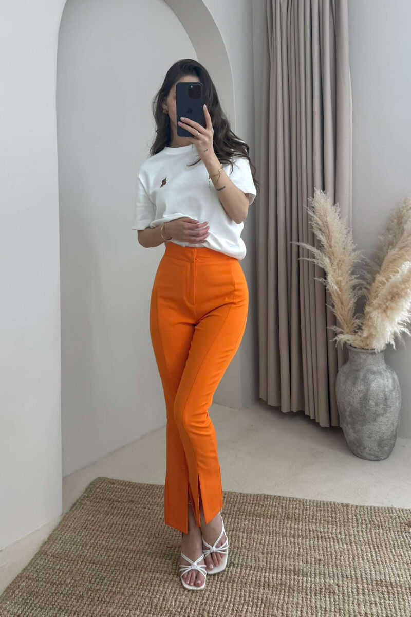 ONE COLOUR WOMAN PANTS ORANGE/PORTOKALLI - 4
