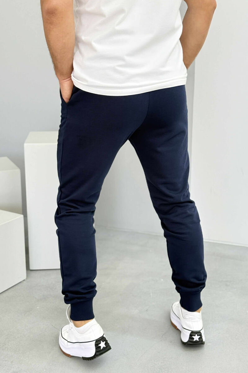 ONE COLOR SIMPLE LOGO MEN JOGGERS BLUE/BLU - 2