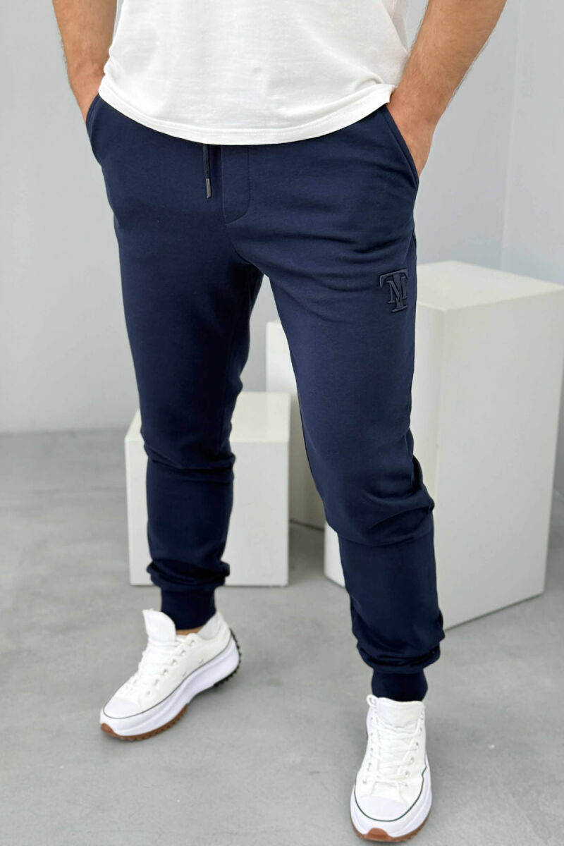 ONE COLOR SIMPLE LOGO MEN JOGGERS BLUE/BLU - 4