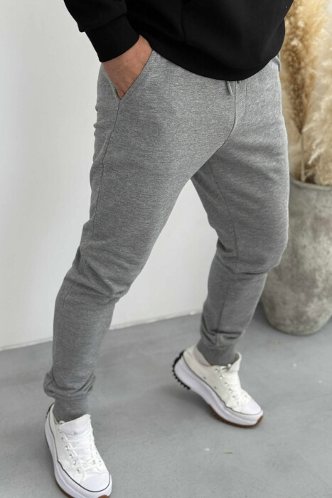 ONE COLOR SIMPLE LOGO MEN JOGGERS GREY/GRI - 2