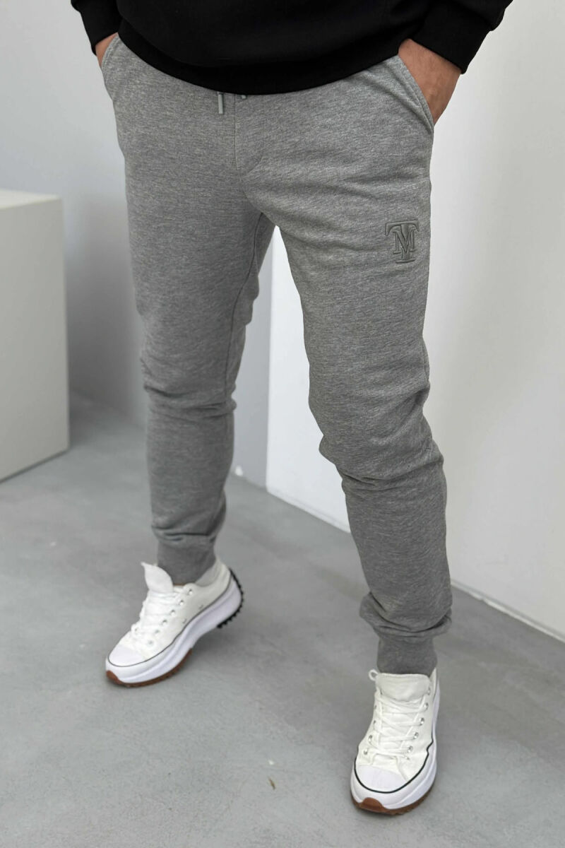 ONE COLOR SIMPLE LOGO MEN JOGGERS GREY/GRI - 4