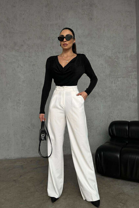 OPEN NECK ONE COLOR ELASTIC WOMEN BODY BLACK/ E ZEZE - 3