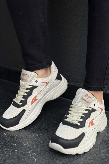 ORCA WRITTING SIMPLE MEN SNEAKERS BLACK-BEIGE/ZEBE - 2