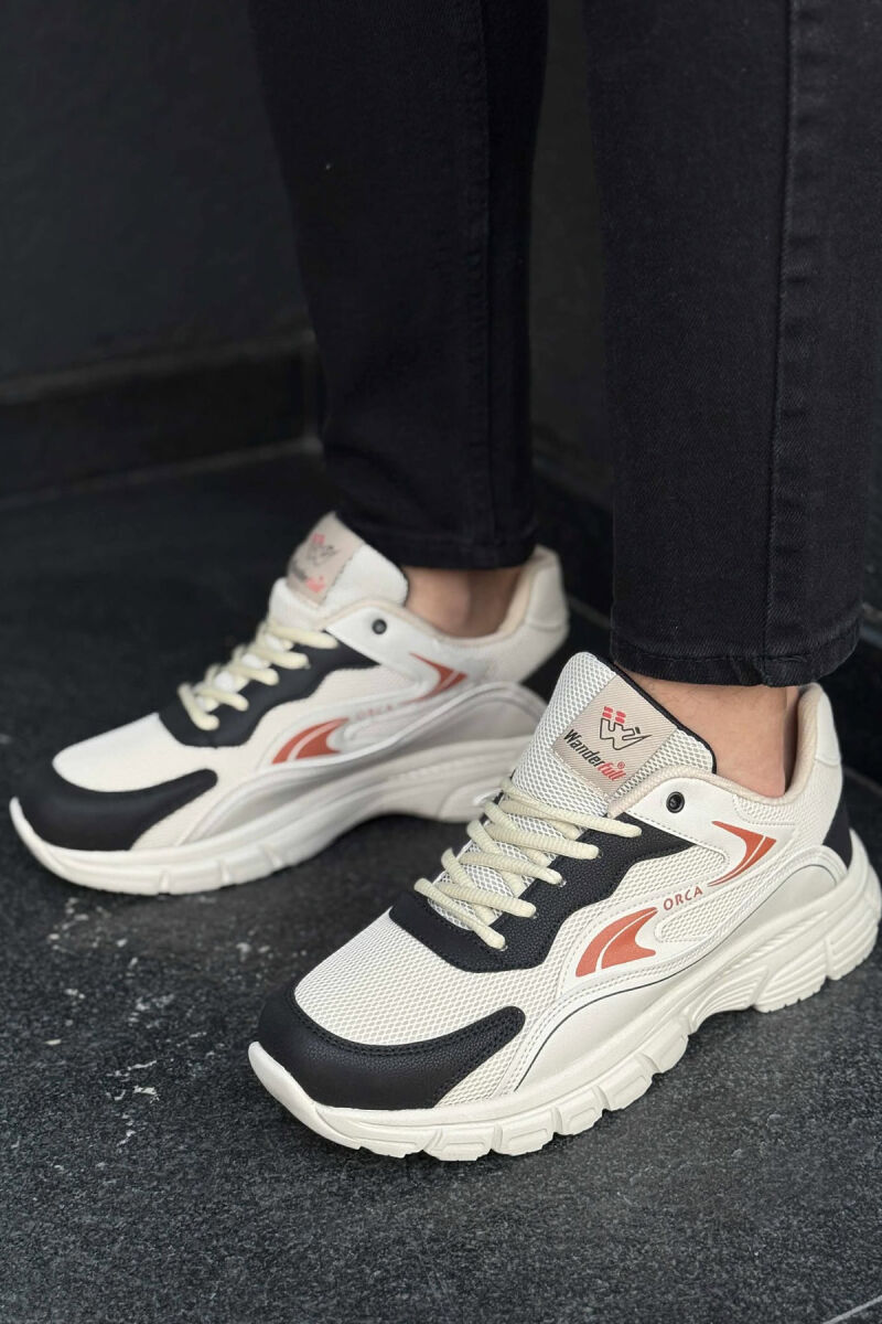 ORCA WRITTING SIMPLE MEN SNEAKERS BLACK-BEIGE/ZEBE - 3