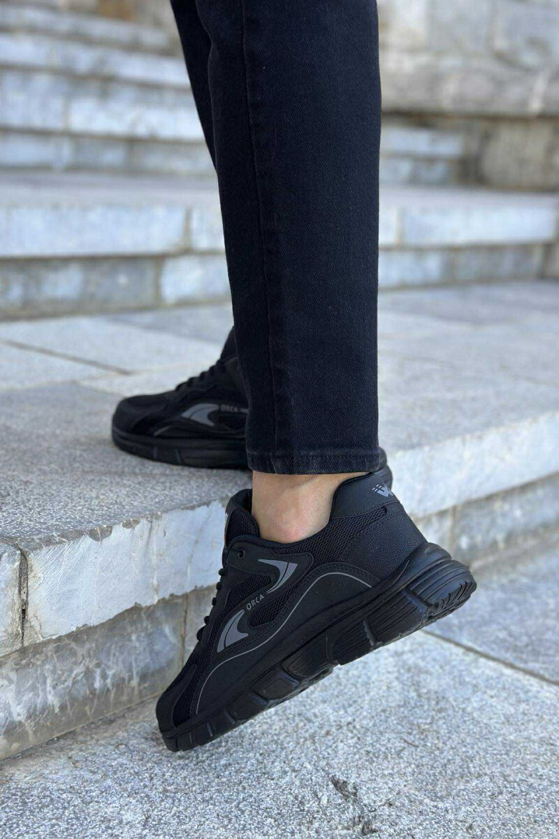 ORCA WRITTING SIMPLE MEN SNEAKERS BLACK/ E ZEZE - 4