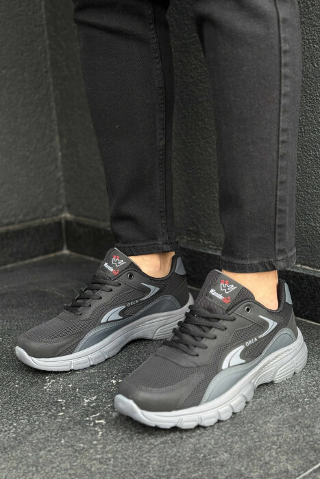 ORCA WRITTING SIMPLE MEN SNEAKERS BLACK-GREY/ZEGR - 3