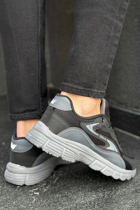 ORCA WRITTING SIMPLE MEN SNEAKERS BLACK-GREY/ZEGR - 4