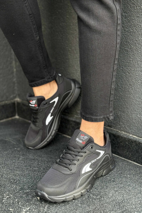 ORCA WRITTING SIMPLE MEN SNEAKERS BLACK-WHITE/ZEBA - 3