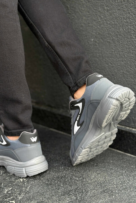 ORCA WRITTING SIMPLE MEN SNEAKERS GREY-WHITE/GRBA - 5