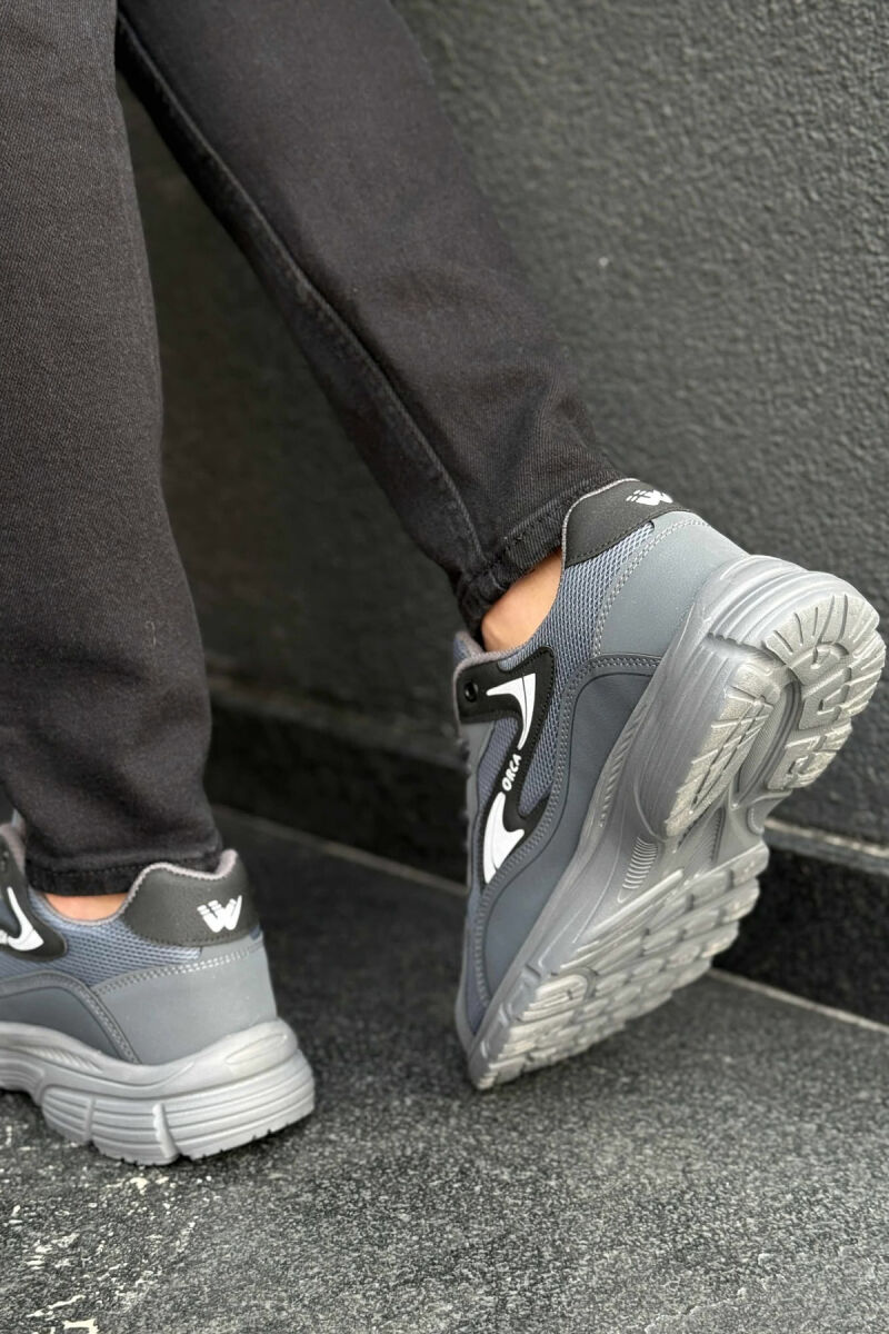 ORCA WRITTING SIMPLE MEN SNEAKERS GREY-WHITE/GRBA - 5