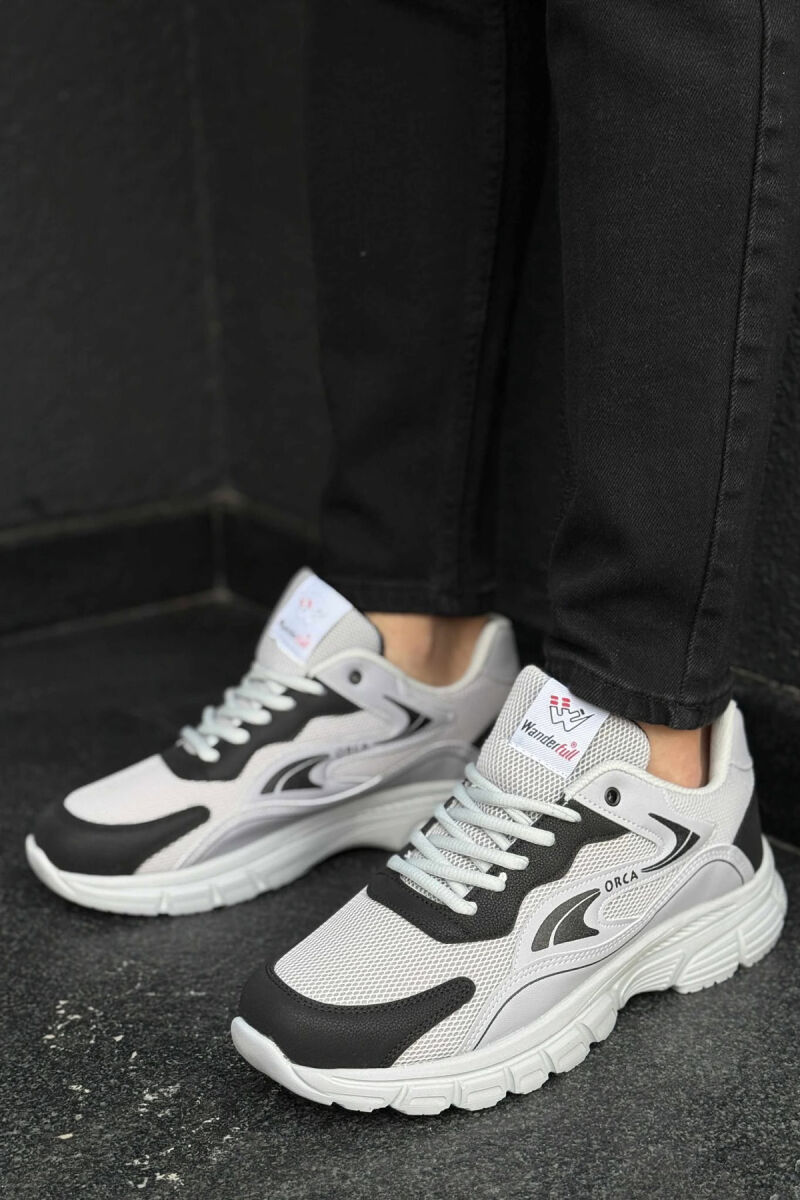 ORCA WRITTING SIMPLE MEN SNEAKERS GREY/BLACK-GRZE - 2