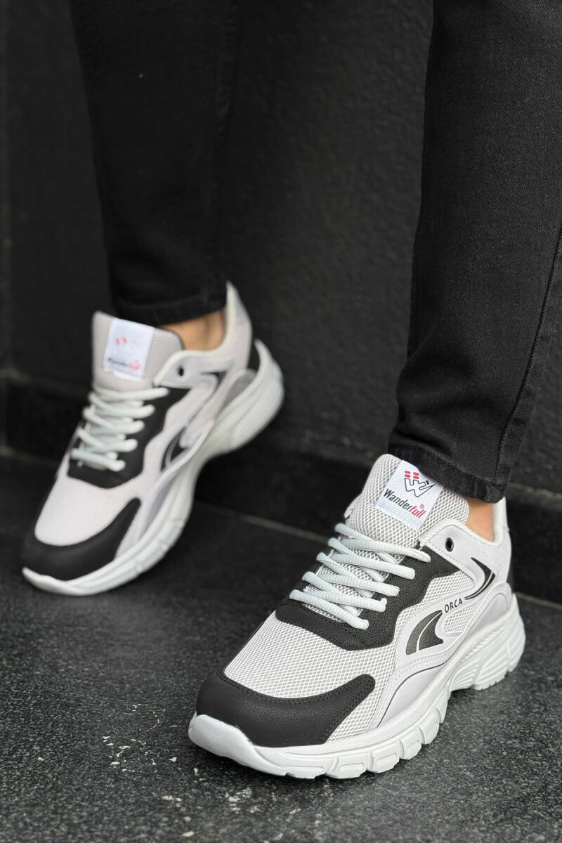 ORCA WRITTING SIMPLE MEN SNEAKERS GREY/BLACK-GRZE - 3