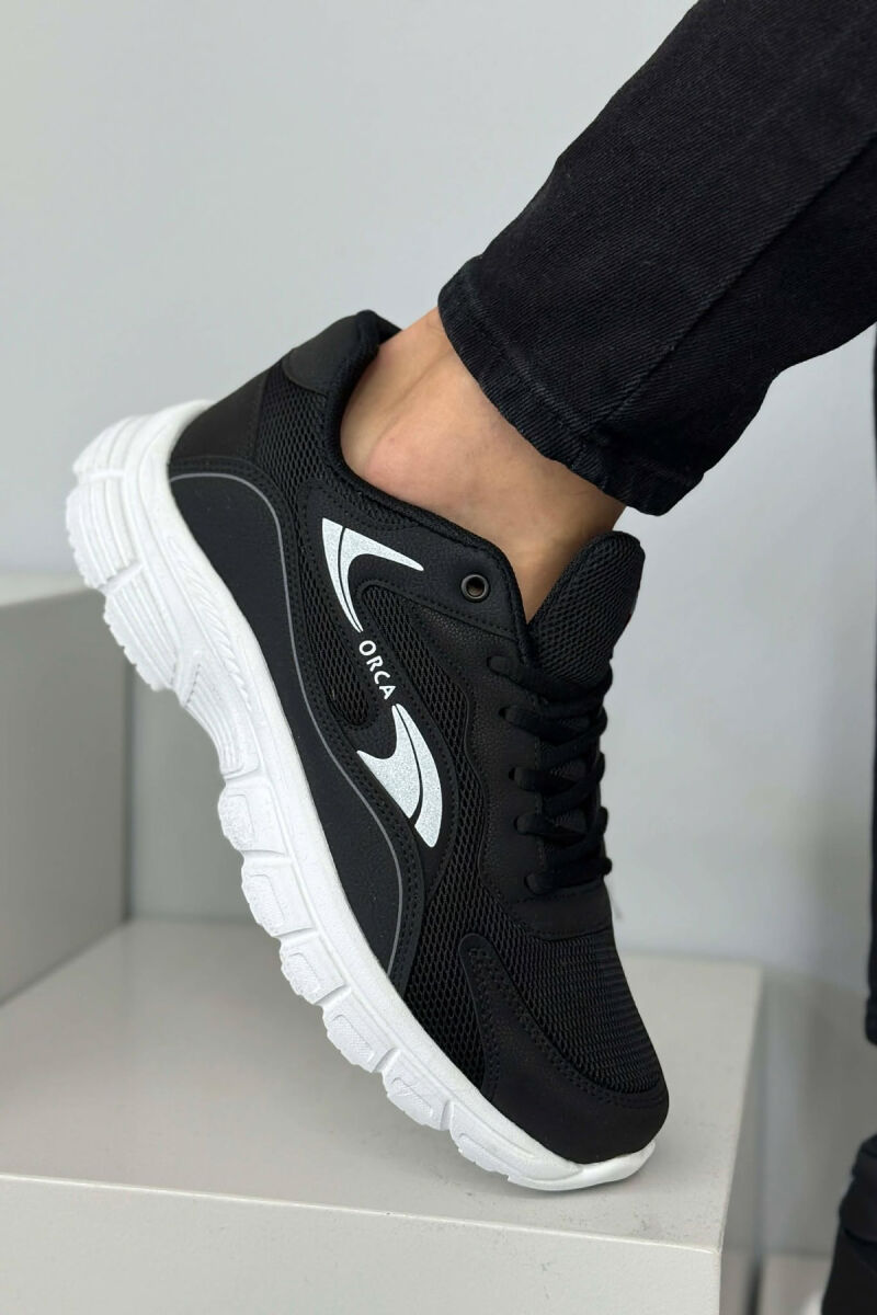 ORCA WRITTING SIMPLE MEN SNEAKERS WHITE-BLACK/BAZE - 2