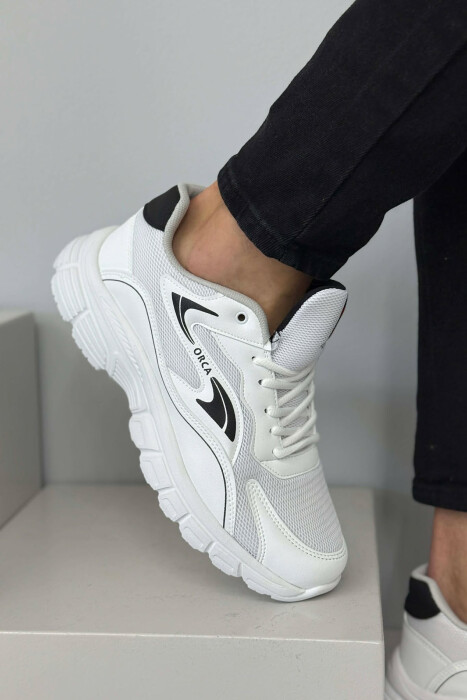 ORCA WRITTING SIMPLE MEN SNEAKERS WHITE-E BARDHE - 2