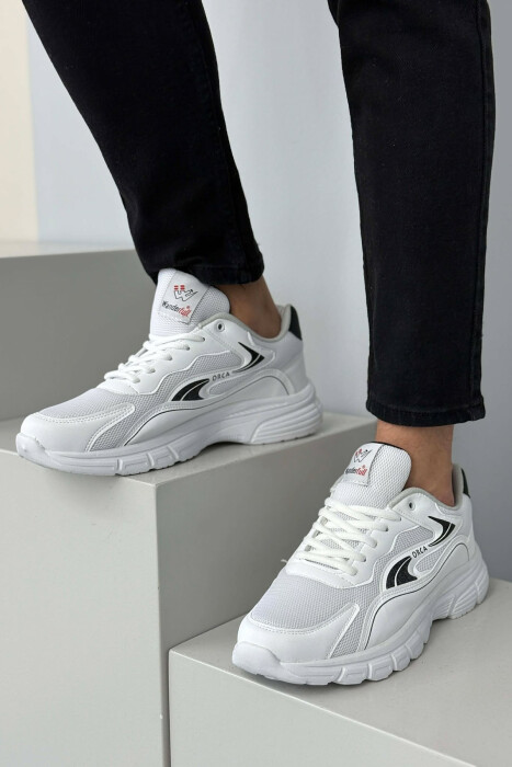 ORCA WRITTING SIMPLE MEN SNEAKERS WHITE-E BARDHE - 4