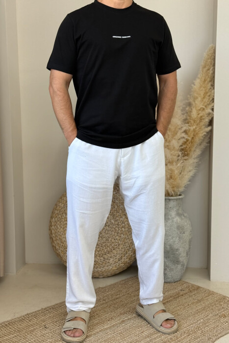 ORGANIC DREAMS WRITTING SIMPLE MEN T-SHIRT BLACK/ E ZEZE 