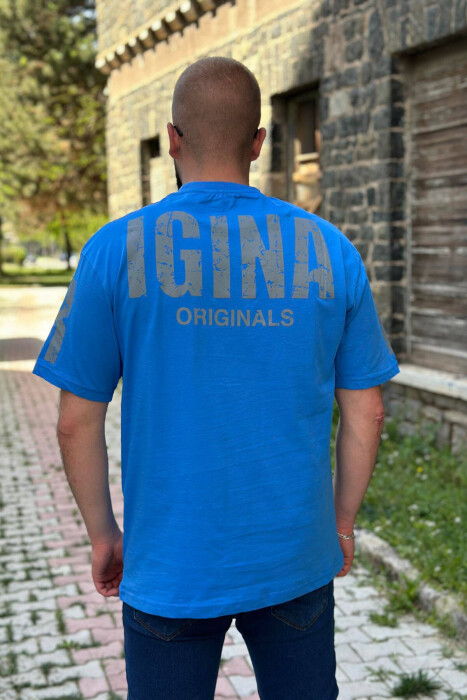 ORIGINALS ONE COLOR COTTON MEN T-SHIRT BLUE/BLU - 2