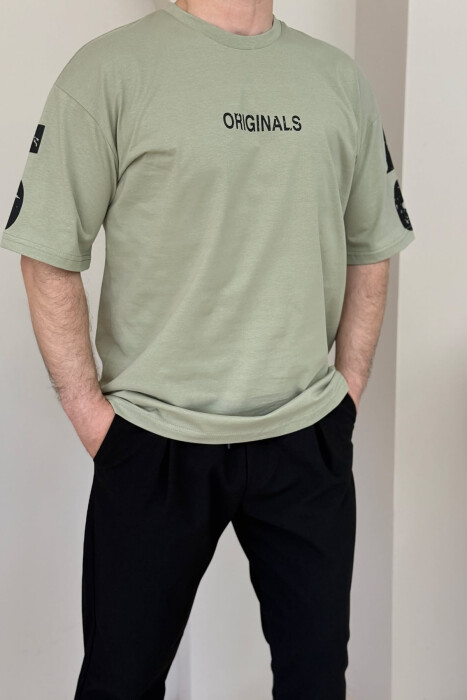 ORIGINALS ONE COLOR COTTON MEN T-SHIRT MINT/MENTE - 1
