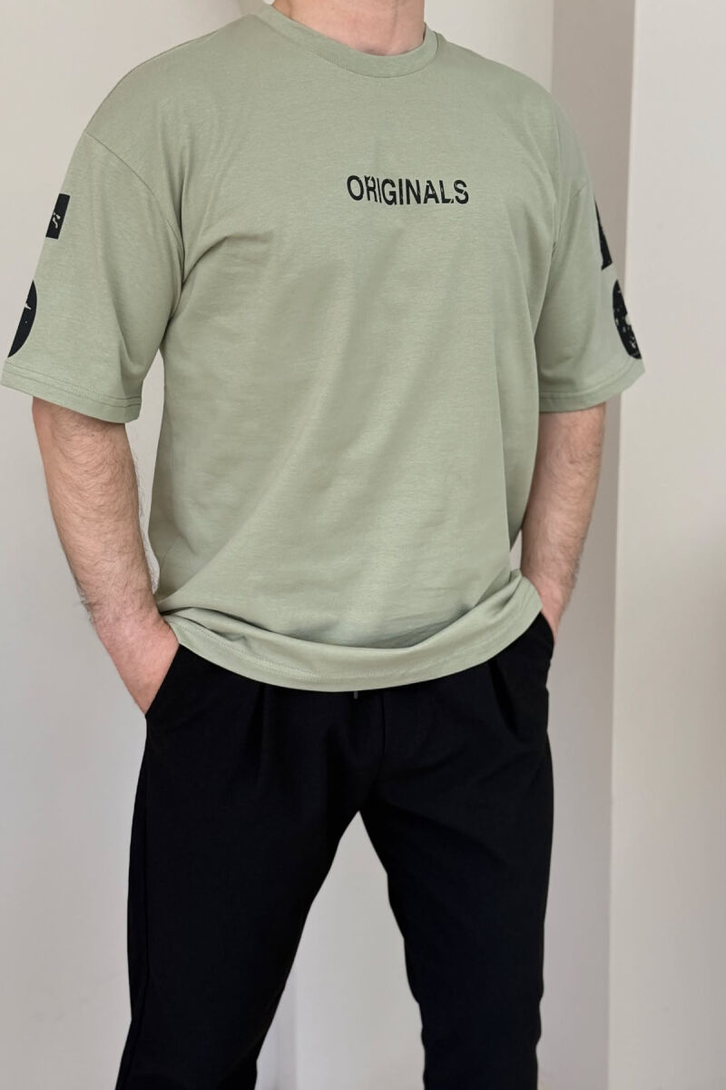 ORIGINALS ONE COLOR COTTON MEN T-SHIRT MINT/MENTE - 1