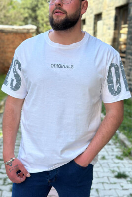 ORIGINALS ONE COLOR COTTON MEN T-SHIRT WHITE-E BARDHE 