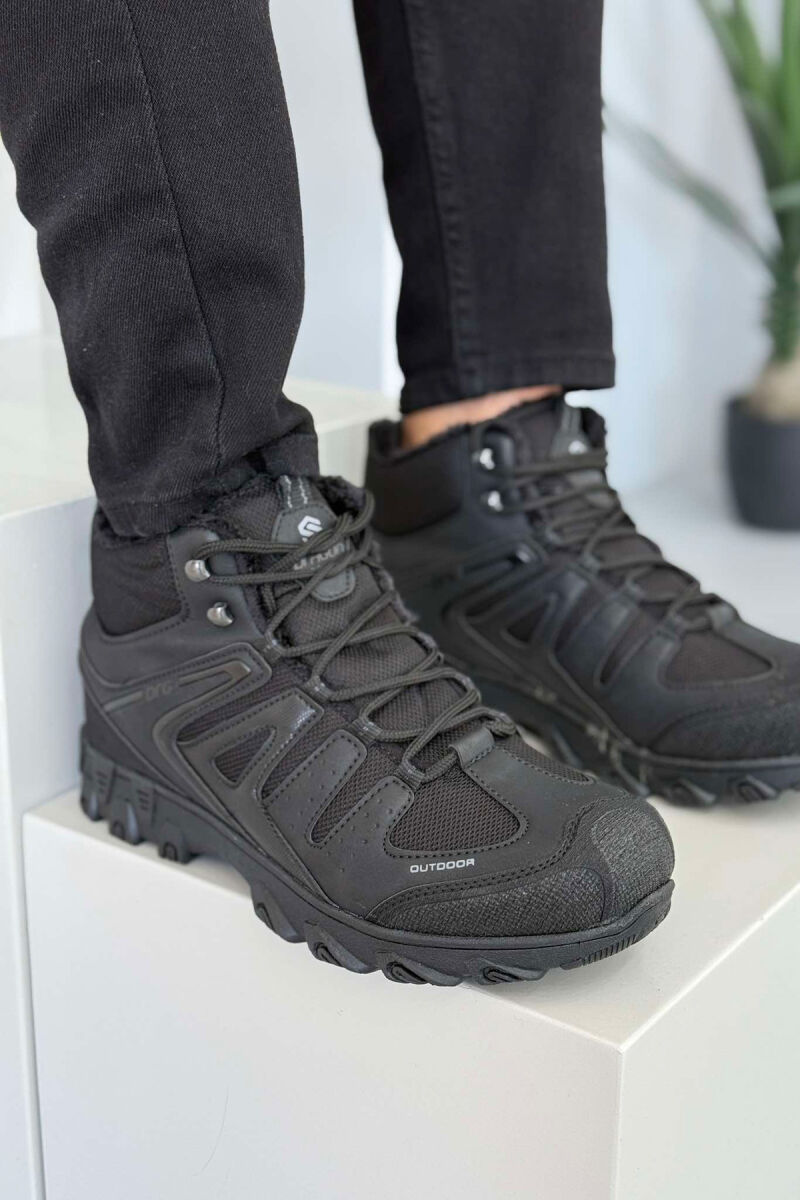 OUTDOOR TRAIL FLUFFY LACING MEN SNEAKERS BLACK/ E ZEZE - 1