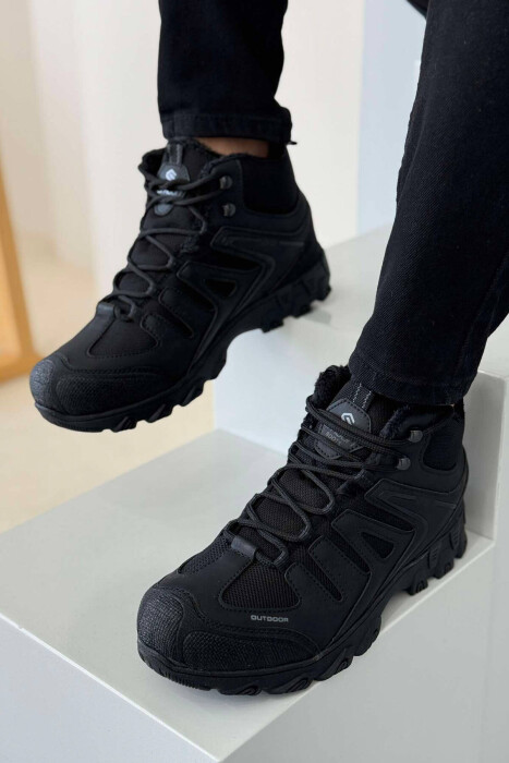 OUTDOOR TRAIL FLUFFY LACING MEN SNEAKERS BLACK/ E ZEZE - 5