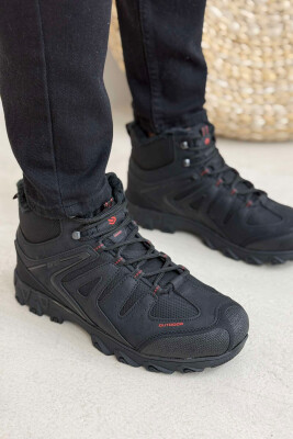 OUTDOOR TRAIL FLUFFY LACING MEN SNEAKERS BLACK-RED/ZEKU 