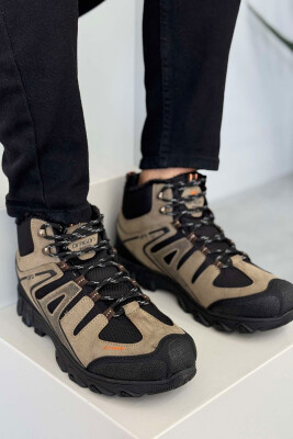 OUTDOOR TRAIL FLUFFY LACING MEN SNEAKERS BROWN/KAFE 