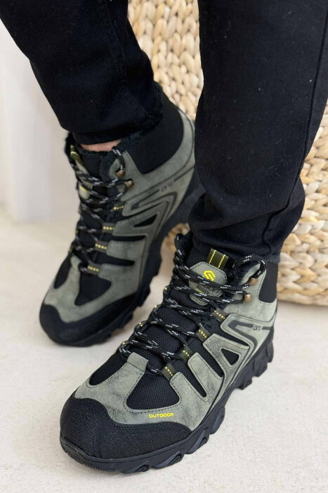 OUTDOOR TRAIL FLUFFY LACING MEN SNEAKERS GREEN/JESHILE - 3